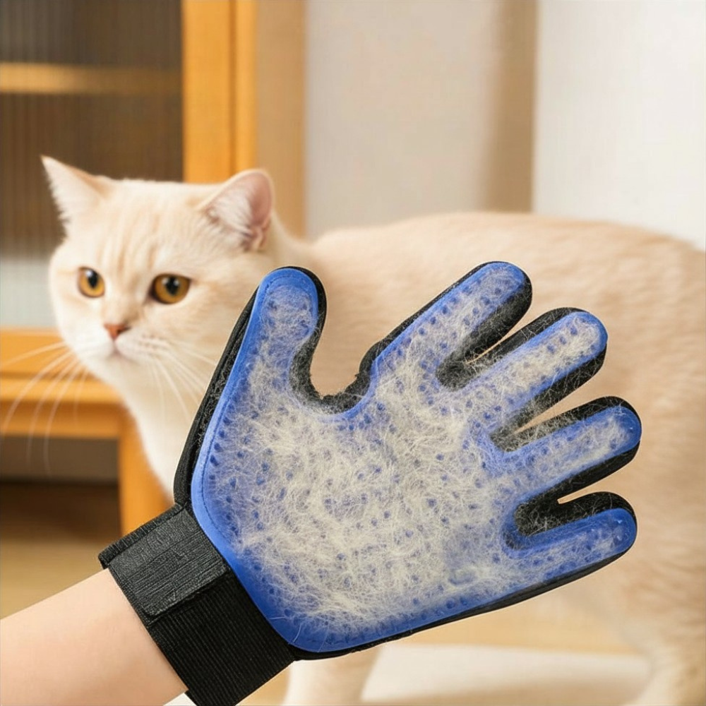 Pet Grooming Glove for Cats & Dogs