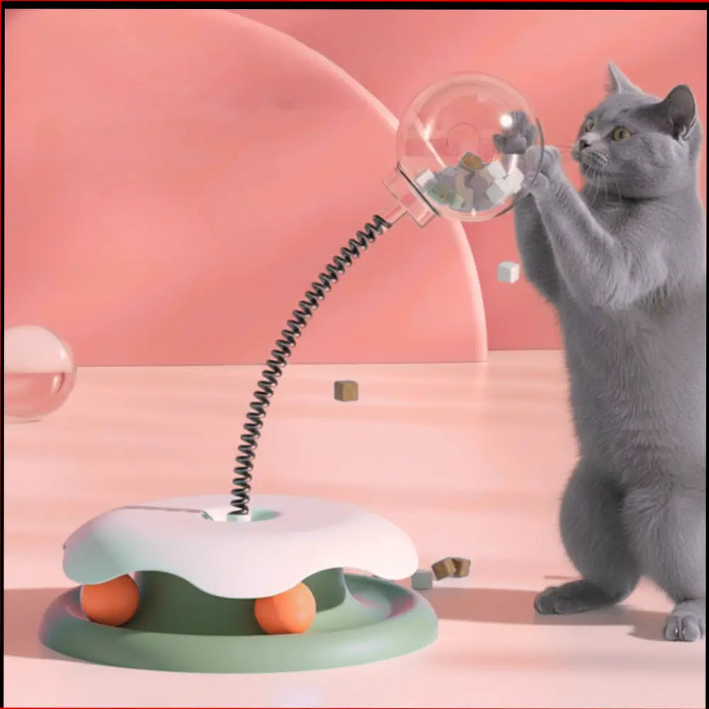 Spring Cat Food Dispenser Toy PEYKAR