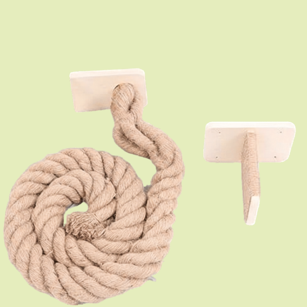 Wall-Mounted Cat Climbing Rope Tree