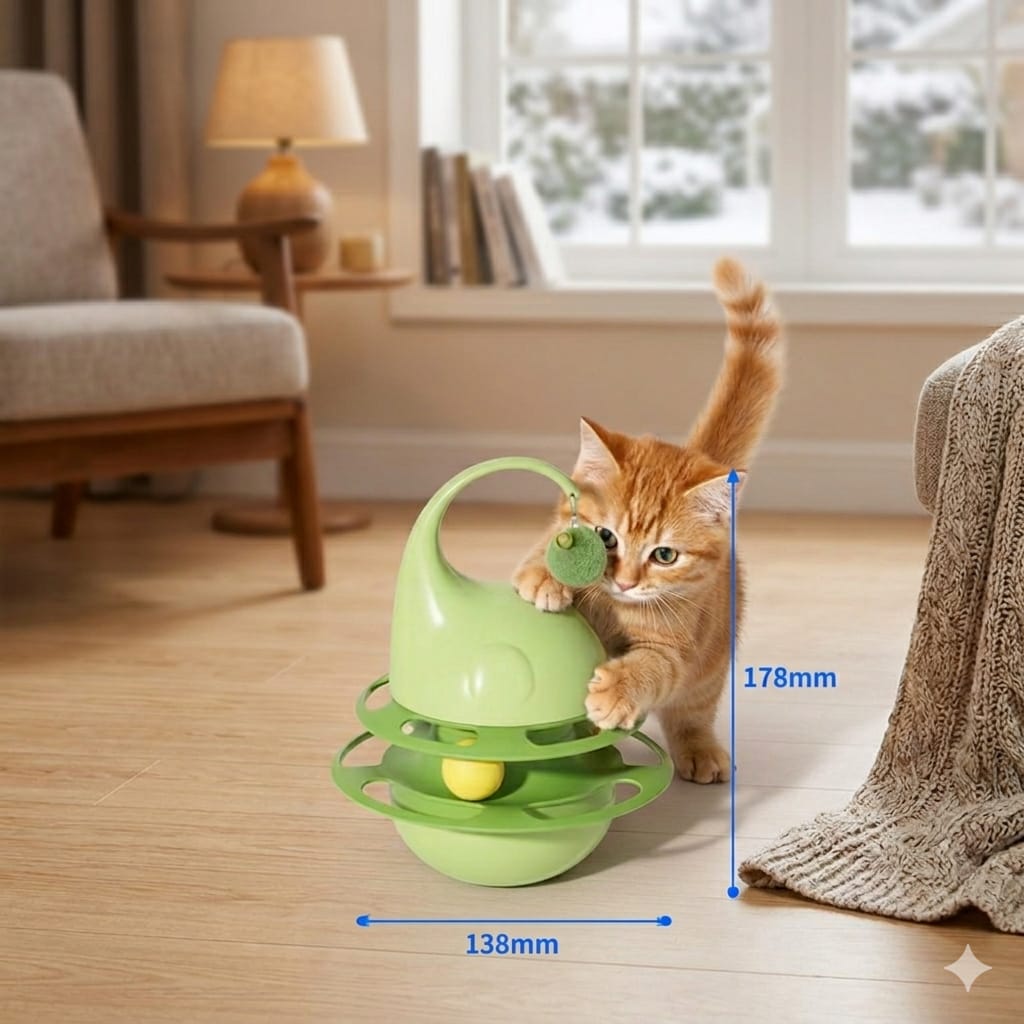 Food Dispensing Interactive Cat Toy PEYKAR