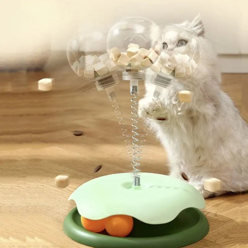 Spring Cat Food Dispenser Toy PEYKAR
